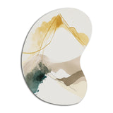 Mustard Yellow Secrets II - Asymmetric Metal Wall Art