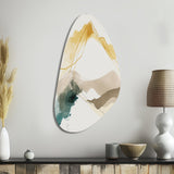 Mustard Yellow Secrets II - Asymmetric Metal Wall Art