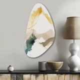 Mustard Yellow Secrets II - Asymmetric Metal Wall Art