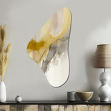 Mustard Yellow Secrets V - Asymmetric Metal Wall Art