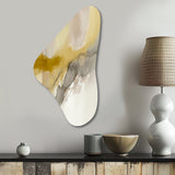 Mustard Yellow Secrets V - Asymmetric Metal Wall Art