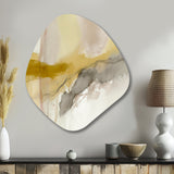 Mustard Yellow Secrets V - Asymmetric Metal Wall Art