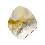 Mustard Yellow Secrets V - Asymmetric Metal Wall Art