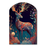 Majestic Buck In The woods II - Asymmetric Metal Wall Art