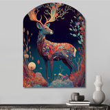 Majestic Buck In The woods II - Asymmetric Metal Wall Art