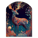 Majestic Buck In The woods II - Asymmetric Metal Wall Art