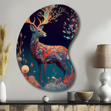 Majestic Buck In The woods II - Asymmetric Metal Wall Art