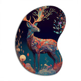 Majestic Buck In The woods II - Asymmetric Metal Wall Art