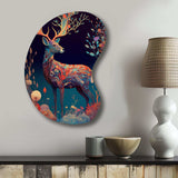 Majestic Buck In The woods II - Asymmetric Metal Wall Art