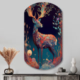 Majestic Buck In The woods II - Asymmetric Metal Wall Art