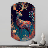 Majestic Buck In The woods II - Asymmetric Metal Wall Art