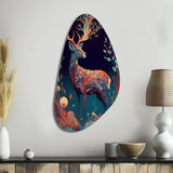 Majestic Buck In The woods II - Asymmetric Metal Wall Art