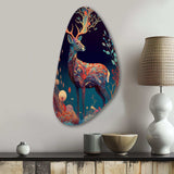 Majestic Buck In The woods II - Asymmetric Metal Wall Art