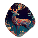 Majestic Buck In The woods II - Asymmetric Metal Wall Art