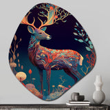 Majestic Buck In The woods II - Asymmetric Metal Wall Art