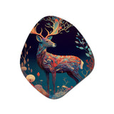 Majestic Buck In The woods II - Asymmetric Metal Wall Art