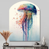 Colorful Deepsea Jellyfish IV - Asymmetric Metal Wall Art