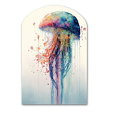 Colorful Deepsea Jellyfish IV - Asymmetric Metal Wall Art