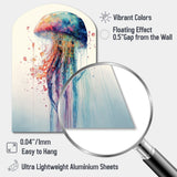 Colorful Deepsea Jellyfish IV - Asymmetric Metal Wall Art