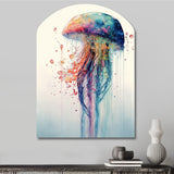 Colorful Deepsea Jellyfish IV - Asymmetric Metal Wall Art