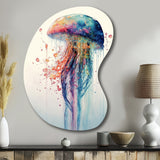 Colorful Deepsea Jellyfish IV - Asymmetric Metal Wall Art