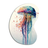 Colorful Deepsea Jellyfish IV - Asymmetric Metal Wall Art