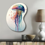 Colorful Deepsea Jellyfish IV - Asymmetric Metal Wall Art