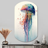 Colorful Deepsea Jellyfish IV - Asymmetric Metal Wall Art