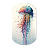 Colorful Deepsea Jellyfish IV - Asymmetric Metal Wall Art