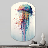 Colorful Deepsea Jellyfish IV - Asymmetric Metal Wall Art