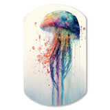 Colorful Deepsea Jellyfish IV - Asymmetric Metal Wall Art