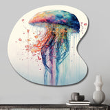 Colorful Deepsea Jellyfish IV - Asymmetric Metal Wall Art