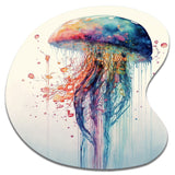 Colorful Deepsea Jellyfish IV - Asymmetric Metal Wall Art