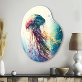 Colorful Deepsea Jellyfish V - Asymmetric Metal Wall Art