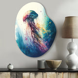 Colorful Deepsea Jellyfish V - Asymmetric Metal Wall Art