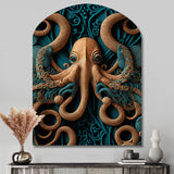 Majestic Otherworldly Octopus - Asymmetric Metal Wall Art