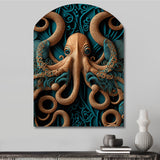 Majestic Otherworldly Octopus - Asymmetric Metal Wall Art