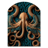 Majestic Otherworldly Octopus - Asymmetric Metal Wall Art