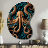 Majestic Otherworldly Octopus - Asymmetric Metal Wall Art