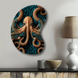 Majestic Otherworldly Octopus - Asymmetric Metal Wall Art