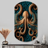 Majestic Otherworldly Octopus - Asymmetric Metal Wall Art