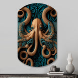 Majestic Otherworldly Octopus - Asymmetric Metal Wall Art