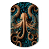 Majestic Otherworldly Octopus - Asymmetric Metal Wall Art