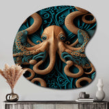 Majestic Otherworldly Octopus - Asymmetric Metal Wall Art