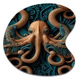 Majestic Otherworldly Octopus - Asymmetric Metal Wall Art