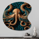 Majestic Otherworldly Octopus - Asymmetric Metal Wall Art