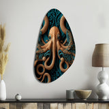 Majestic Otherworldly Octopus - Asymmetric Metal Wall Art