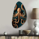 Majestic Otherworldly Octopus - Asymmetric Metal Wall Art