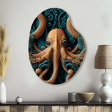 Majestic Otherworldly Octopus - Asymmetric Metal Wall Art