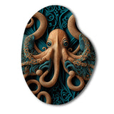 Majestic Otherworldly Octopus - Asymmetric Metal Wall Art